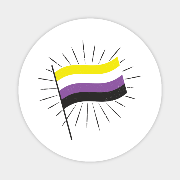 Retro Nonbinary Pride Flag Magnet by lavenderhearts